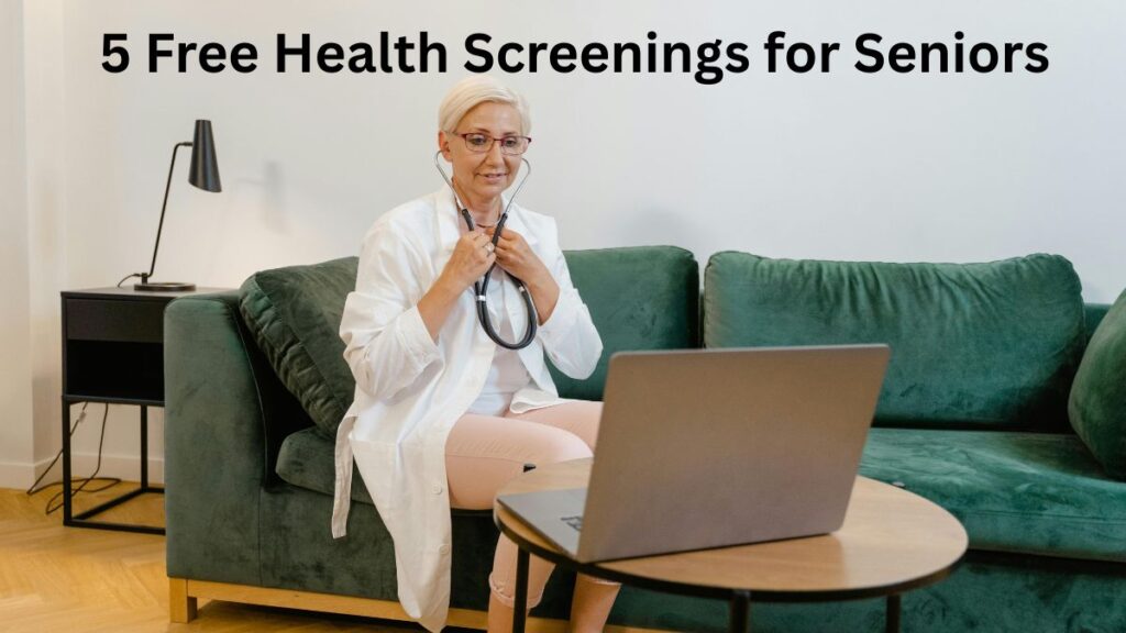 Dr. Neelam discussing free Medicare screenings with a senior patient.