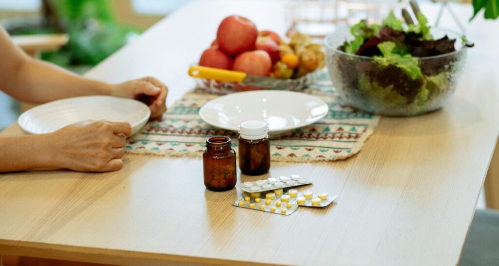 Doctor's advice on taking Vitamin D supplements with a healthy meal for better absorption.
