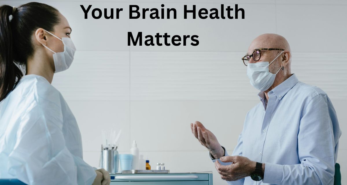 A friendly doctor consulting a senior patient about brain health and Medicare benefits.