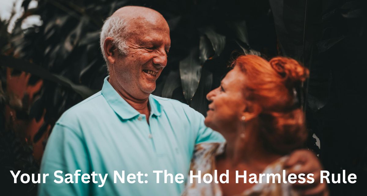 An illustration or image representing the Medicare Hold Harmless provision protecting seniors from Social Security benefit decreases.