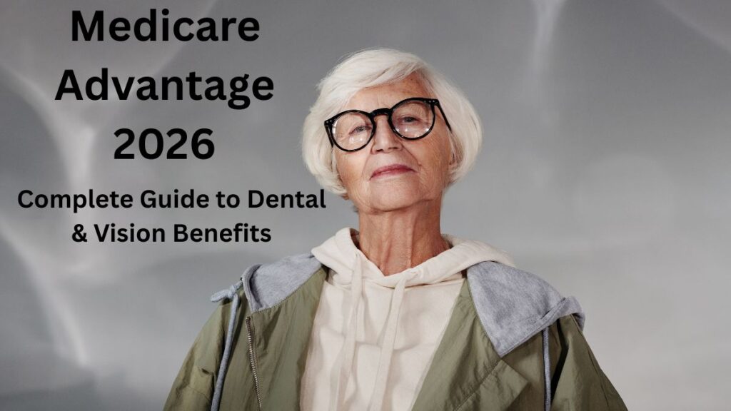 An elderly woman smiling, representing Medicare Advantage 2026 plans and dental benefits.